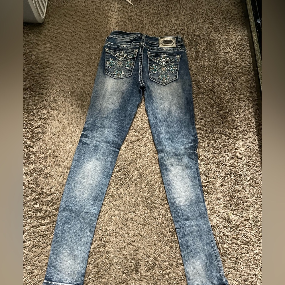 GAP Blue Skinny Jeans with Embroidery